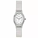 DUGENA Damen-Armbanduhr Vintage Comfort, Quarz, Edelstahlgehäuse, Mineralglas, Edelstahl-Zugband, 3 bar
