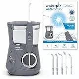 Waterpik Water Flosser Ultra Professional, Testsieger 2025, Precision Pulse Technology, TÜV Siegel, bis zu 99,9% Plaque Entfernung, 6x Aufsätze, 10 individuelle Modi, integrierter Timer, Grau