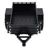 Alomejor RC-Car-Anhänger, Utility-Anhänger aus Aluminiumlegierung Im Maßstab 1:18 für Off-Road-Simulation und -Anzeige, Schwarzes Metall-Crawler-Zubehör, Kompatibel mit Ferngesteuerten Autos