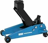Güde GRH 3/470 Rangierwagenheber - 3 Tonnen Hubkraft, 11 Zentimeter Lastteller-Durchmesser, min. 13 bis max. 46,5 Zentimeter Hubhöhe, 2 Lenkrollen 360° drehbar, ideal für Werkstatt und Garage