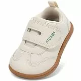 STQ KIDS Barfussschuhe Baby Breite Zehenraum Lauflernschuhe Kleinkind Leicht Jungen Mädchen Kinderschuhe Turnschuhe Draußen Beige Grün 21 EU/T5 Weit