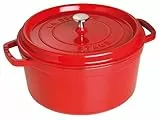 STAUB Gusseisen Bräter/Cocotte, rund 28cm, 6,7L, kirsche / rot