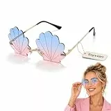 Toyvian Muschelförmige Sonnenbrille ohne Rahmen, Lustige Wellenbrille Party Accessoire Retro Muschel Design für Sommer Strand Karneval Kreative Foto Requisiten Festival Gimmick