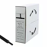 Offgridtec 10m Schrumpfschlauch mit Kleber 2,4 mm  0,8 mm, 3:1 Schrumpfrate, Dual-Wand, Halogenfrei, Flammhemmend, Wasserdichte Kabelisolierung, Leicht zu Schneiden, Inklusive Spenderbox, Schwarz