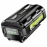 Bonadget 40V 6,0Ah Ersatzakku für Ryobi 40V Lithium-Ionen Akku OP4050A, OP40601, OP4040, OP4030, OP4050, OP4026, OP40261, OP40201, OP40401, OP4060A, RY40200 Akku-Werkzeuge mit LED-Anzeige