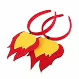 Supvox 2 Stück Feuer-haarband – Halloween-flammen-stirnband, Feuer-kopfbedeckung, Flammen-kostüm, Haarreifen, Karneval, Kopfschmuck, Party, Cosplay, Partyzubehör Für Frauen Und Kinder