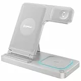 DUMTERR 3 in 1 Wireless Charger für Apple Watch und iPhone iPod, Apple Ladestation für iPhone 16 15 14 13 12 11 Pro Max, Ladestation für Apple Watch Serie/AirPods - Faltbare & tragbare