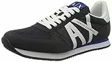 Armani Exchange Herren Rio Side Logo Sneaker, Navy Optic White, 42 EU