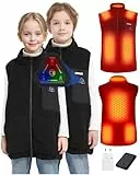 CYCYHEAT Fleece Heizweste Kinder – Beheizbare Weste für Jungen & Mädchen, Leichte Heizjacke mit 7,4V 10000mAh Akku & Verbesserte Heizelemente