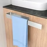 Handtuchhalter Ohne Bohren, BETHOM 40CM Handtuchstange, Badezimmer Handtuchhalter Selbstklebend, Metall Handtuch Halterung Wand, Gebürstetes Nickel Wasserdicht Rust Badetuchhalter für Bad und Küche