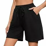 Demegimi Shorts Damen Sommer Sport Kurze Jogginghose High Waist Sweatshorts Running Gym Shorts Kurz Sport Hose