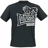 Lonsdale London Langsett Männer T-Shirt schwarz XL 100% Baumwolle Streetwear