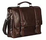 Leonhard Heyden Roma Briefcase 2 Compartments Brown