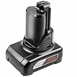 LabTEC 12V 6.0 Ah Akku für Bosch Professional 12V System Kompatibilität für 10,8 V und 12 V Werkzeuge, D-70745 BAT411 BAT411A BAT412 BAT412A BAT414 BAT420 1600A00X7H 1600Z0002Y