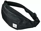 Vibe Bauchtasche Gürteltasche für Damen, Herren & Kinder (schwarz) - Fanny Pack Tasche, Hüfttasche, Handytasche für Festival, Party, Rave, Sport, Outdoor, Fitness, Fahrrad, Joggen