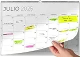 Wandkalender 2025/26, Kalender 2025/26, Kalender Jul 25 bis Dez. 26, Wandkalender 2025 2026, Familienkalender 2025 2026 (Weiß und Schwarz)