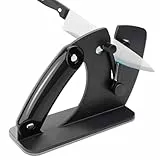 Mumjooyi Messerschärfer Messerschleifer Bewegliche V-Klinge für Grob- & Feinschliff 15-45 Grad Scheren & Messer Schärfen Messer Schärfen Rollender Messerschärfer Messer Schleifen für Küchenmesser