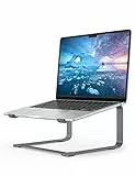 SOUNDANCE Laptop Ständer für Schreibtisch, Metall Computer Riser, Schwere Stabile PC Halterung, Ergonomische Laptops Aufzug für 12 bis 17,3 Zoll Notebook Computer, Grau