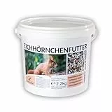 Canifee - Eichhörnchenfutter 2.2 kg artgerechtes Wildtierfutter als ganzjährige Futtermischung - Ganzjahresfutter mit der extra Portion Haselnüsse - auch für Streifenhörnchen