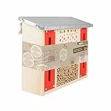 Windhager Insektenhotel Flat - Nistkasten, Bienenhotel, Bienenhaus - Insektenhaus aus Holz für Bienen, Marienkäfer & Schmetterlinge - Bienenhotel und Nisthilfe zum Aufhängen
