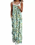 YESNO Damen Latzhose mit Beiläufig Retro Oversize Loose Hose Größe Baggy Jumpsuit Sommerhose M PZZCRDE 454