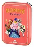 moses. Rommé für Kinder, kinderleichtes Kartenspiel mit Würfelaugen-Zählweise, Lern- & Strategiespiel in der Metalldose für unterwegs, Familienspiel ab 5 Jahren, Yellow