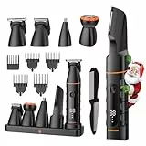 5-IN-1 Intimrasierer Mann, MAXGROOM Körperrasierer Herren mit Ladestation, IPX6 Wasserdichter Rasierer Herren Elektrisch für Intimbereich, Bart, Körper, Hoden und Scham, Mit LED-Anzeige, 120 Min Akku