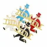 BESPORTBLE 4stücke Pin Brosche Mit Motiv Kleine Männer Bewegen Leiter Emaille-anstecker Aus Sicherheitsnadel Für Kleidung Hemdkragen Anzüge Hüte Rucksäcke Originelle Broschen Für Damen