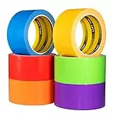 LLPT Gewebeband | Panzertape | 6 Premium Sortierte Farbpakete | 50mm x 14m | Matt und Reflexionsfrei | Gewebeklebeband in Blau Lila Gelb Grün Orange Rot (DT506)
