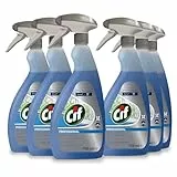 Cif Pro Formula Glasreiniger 750 ml (6er Pack) – Professioneller Glasreiniger & Fensterreiniger für streifenfreie Sauberkeit, schnelle Trocknung – Fensterputzmittel für Gewerbe & Haushalt