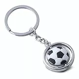 TOYMYTOY Fußball Schlüsselanhänger - Metalldrehendes 3D Sport Keychain, Geburtstagsgeschenk As Shown