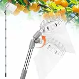 Donken 4.2m Obstpflücker Apfelpflücker Obstsammler mit Stiel & Einstellbarem Kopf, Perfekt für Äpfel Kirschen Birnen Pflaumen, Kirschpflücker mit Baumwollbeutel