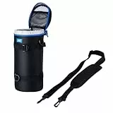 JJC Wasserabweisende Deluxe Objektivtasche mit Schultergurt für Canon RF 800mm F11 is STM, RF 100-500mm F4.5-7.1L is USM, AF-S NIKKOR 200-500mm F5.6E ED VR, Tamron 150-600mm, Innenmaße: 125 x 290mm