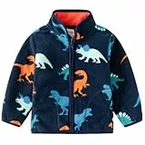Gajaous Kinder Polar Fleece Jacke, Baby Jungen Voll-Reißverschluss Langarm Warm Mantel für Herbst Frühling Winter