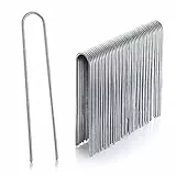 GardenMate 50 Erdanker VERZINKT aus Stahldraht 200mm lang, 25mm breit, Ø 3,8mm, runder Kopf - Für Harte und weiche Böden