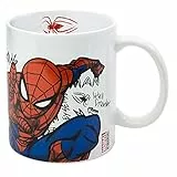 Stor KERAMIKTASSE 325 ML IN SPIDERMAN URBAN WEB GESCHENKBOX, Einfarbig