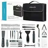 Creality Offiziell 3D Drucker Tool Kit 3D Drucker Werkzeuge Kit, 74 Stücke 3D Drucker Werkzeug Wrap Kit Pro 3D Drucker Zubehör mit Aufbewahrungstasche
