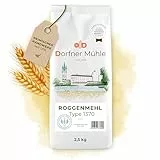 Roggenmehl Type 1370 [2,5kg] - Dunkles Roggenmehl aus Bayern für herzhafte Roggenbrote, Mischbrote und Sauerteig - 100% Roggen ohne Zusätze