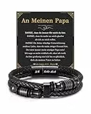 TOLOWOBK Ich Liebe Dich Geschenke für Männer An Meinen Mann Papa Sohn Bruder Lederarmband Herren Geflochten Gravur Armband Herren Leder Armbänder Männer Vatertagsgeschenk Geburtstag Geschenk