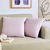 Blumtal 2er Set Kissenbezug 30x50 cm Rosa - dekorativer Samt Kissenbezug mit verstecktem Reißverschluss, Kissenhülle für Zierkissen Deko-Kissen Polster Sofakissen & Couchkissen, waschbar