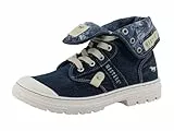 MUSTANG Damen Stiefelette Profilsohle Faltbarer Schaft 26M0742006, Größe:39 EU, Farbe:Blau