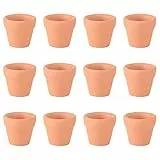 OUNONA 12 stücke Mini Terrakotta Topf Ton Keramik Pflanzer Kaktus BlumentöPfe Sukkulenten Kindergarten Töpfe 3x3 cm