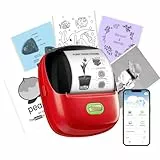 ORGSTA S002 etikettendrucker selbstklebend etikettiergerät Bluetooth 300 DPI etikettiermaschinen beschriftungsgerät ettikettiergeraet Label Printer Sticker Maker (Rot)