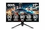 ODYS i27-Q-180-27 Zoll Gaming Monitor (69 cm Bildschirm, WQHD, 2.560x1.440 Pixel, 180 Hz, 1ms Reaktionszeit (MPRT), Fast IPS Panel, 120% sRGB, FreeSync, 2X HDMI, 2X Display Port)