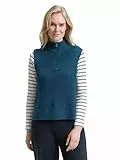 TOM TAILOR Damen 1048316 Pullunder, 38879-Dark Petrol Melange, XL