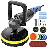 Poliermaschinen für Auto – 1200W Auto Poliermaschine mit 6+7 Zoll Polierplatten, 2 Handgriffen und 6 Geschwindigkeitsstufen (1600-3500 RPM), Poliermaschine Set für Auto Boot KFZ