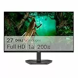 Dell 27 Gaming Monitor - SE2725HG, Full HD (1920x1080), 200Hz, Fast IPS, 1ms, AMD FreeSync Premium, 99% sRGB, VESA (100x100mm), DisplayPort, 2 HDMI, 3 Jahre Garantie, Schwarz
