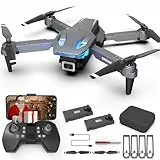 Wipkviey T28 Drohne mit Kamera 1080p, Faltbarer FPV Quadcopter für Anfänger & Erwachsene, RC-Drohne mit 3D-Flips, Höhenhaltung, Gestensteuerung, Wegpunktflug – Geschenkidee für Kinder (2 Batterien)