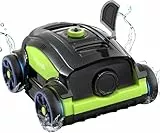 WINNY POOL CLEANER Winny 300II Poolroboter Akku Kabellos Poolsauger Roboter, 120 Min, LED-Anzeige, Automatisch Parken, Poolreiniger für Flachem Boden Aufstellpool bis 100m² - Schwarzgrün