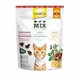 GimCat Crunchy Snacks Mix - Knuspriges und proteinreiches Katzenleckerli - 1 Beutel (1 x 140 g)